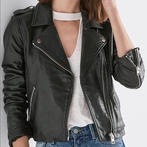 Lucky Brand Leather Moto Jacket